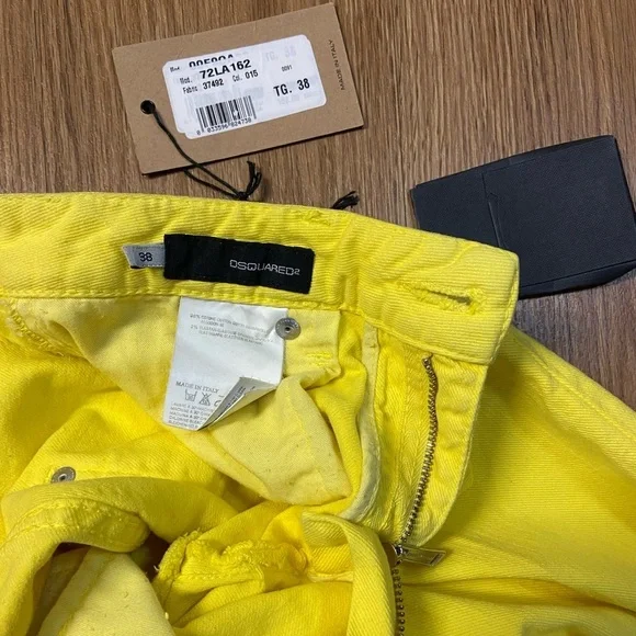 DSQUARED2 Yellow Straight Leg Jeans - Picture 8 of 11